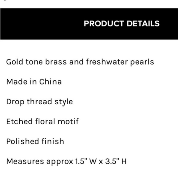 NWT CULT GAIA GOLD CALLA DROP EARRINGS - Picture 10 of 10